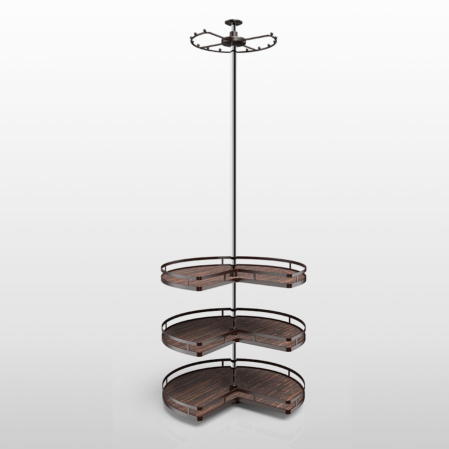 四層旋轉(zhuǎn)衣物籃(扁圍欄)